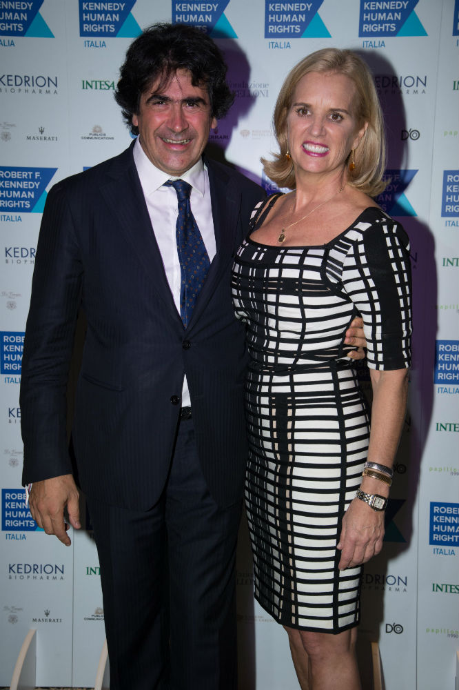 Alberto Veronesi con Kerry Kennedy alla cena di gala della  Fondazione  RFK 2016